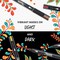 Sharpie Acrylic Creative Markers, Brush Tip, Vibrant Assorted Colors, Non-Bleeding Water-Based Ink, Pack of 12